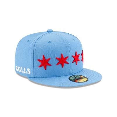 Blue Chicago Bulls Hat - New Era NBA 2019 NBA Authentics City Series Alt 59FIFTY Fitted Caps USA0294567